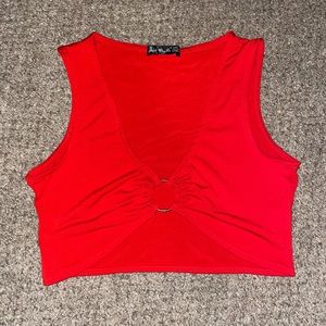 Red Crop Top